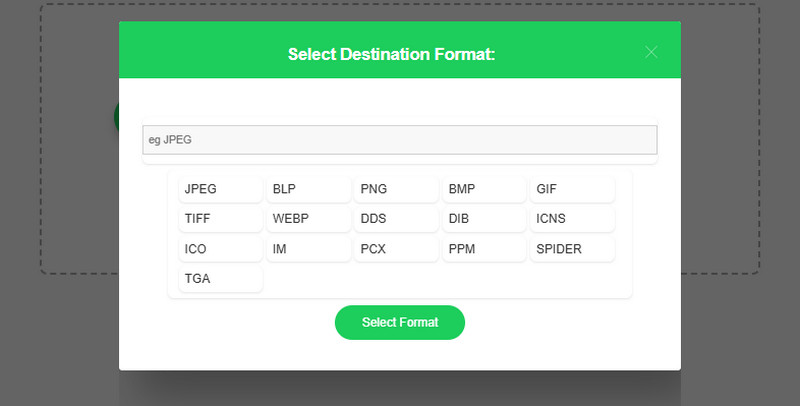 select preferred format