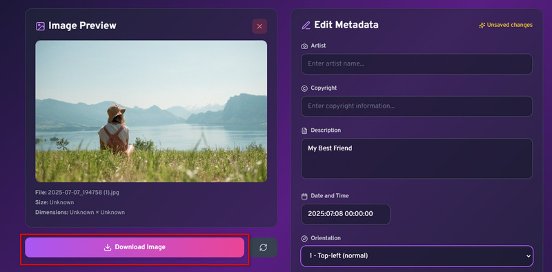 save and download