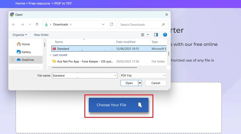import pdf file