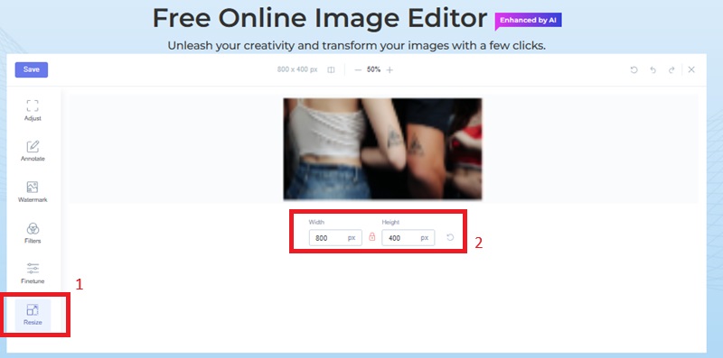 Adjust the Image Dimensions