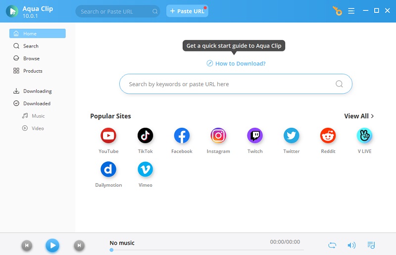 aqua clip main interface