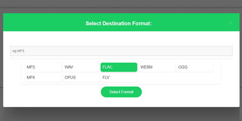 choose output format