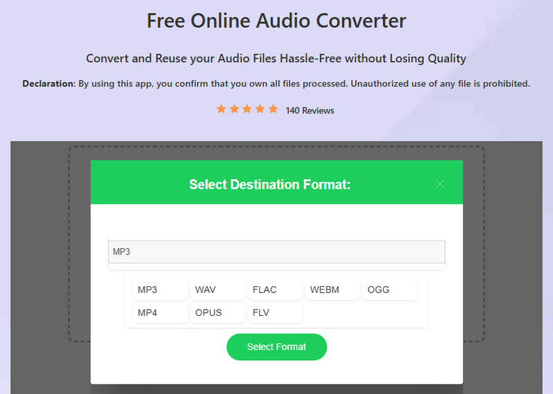 pick output format